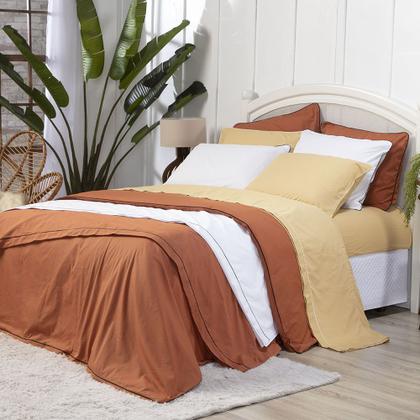 Imagem de Lençol King elasticado Percal 200 fios 100% algodão