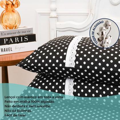 Imagem de Lençol King Estampado Com Elástico Malha 100% Algodão Macio