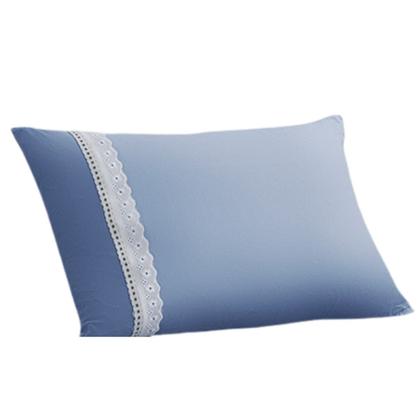 Imagem de Lençol Malha Solteiro Box Liso (Fio 30/1) C/ Elástico + 01 Porta Travesseiro com Zíper e Lese