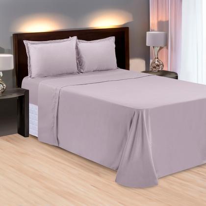 Imagem de Lençol Malha Super King Macio 4 Peças - Fio 30/1 Penteado