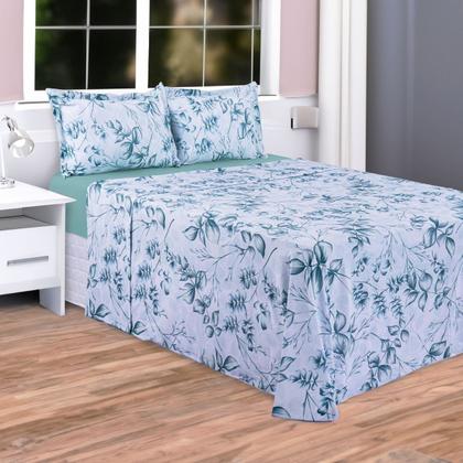 Imagem de Lençol Malha Super King Macio 4 Peças - Fio 30/1 Penteado