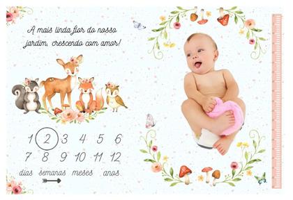 Imagem de Lençol Painel Cenário Fotos Marcador MDF Mesversário Jardim