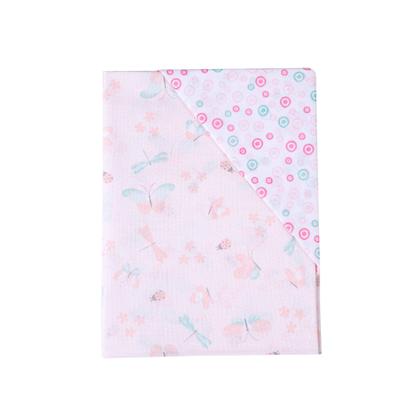 Imagem de Lençol para berço jogo de lençol e fronha estampado kit c/ 2 peças para colchão tamanho padrão papi