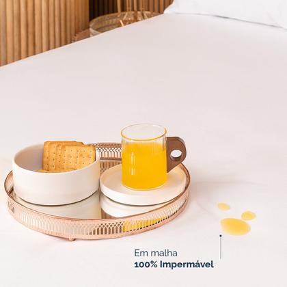 Imagem de Lençol Protetor Para Colchão Impermeável com Elástico Casal - Casa Paulinha