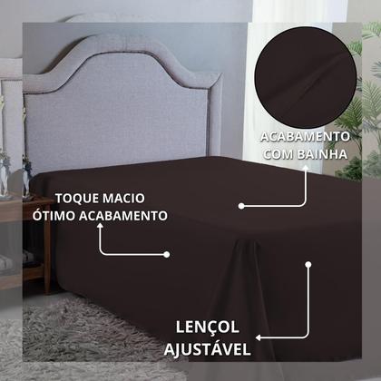 Imagem de Lençol Queen 400 Fios Virol Avulso Macio Aveludo Cama Infantil Sem Elástico