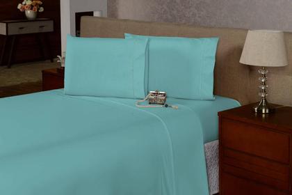 Imagem de Lençol Queen 40cm avulso c/ Elástico na Volta Toda Percal Flex 400 Fios Macio