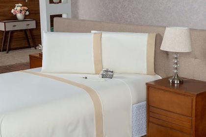 Imagem de Lençol Queen Avulso 40cm de Altura com Elástico Percal 200 Fios 100% Algodão