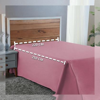 Imagem de Lençol Queen Percal 300 Fios Sem Elástico Algodão Extra Macio Padrão