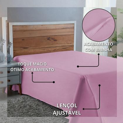 Imagem de Lençol Queen Size 300 Fios Algodão Sem Elástico Revenda