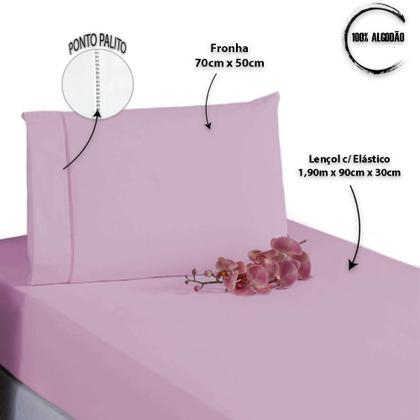 Imagem de Lençol Solteiro 400 Fios 2 Peças 100% algodao