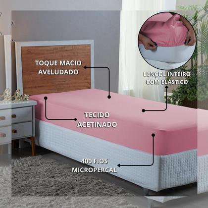 Imagem de Lençol Solteiro 400 Fios Poliéster Infantil com Elástico Beliche
