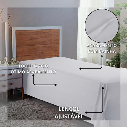 Imagem de Lençol Solteiro 400 Fios Virol Avulso Macio Aveludo Cama Infantil Sem Elástico
