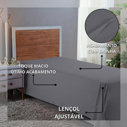 Imagem de Lençol Solteiro 400 Fios Virol Avulso Macio Aveludo Cama Infantil Sem Elástico