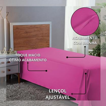 Imagem de Lençol Solteiro 400 Fios Virol Avulso Macio Aveludo Cama Infantil Sem Elástico