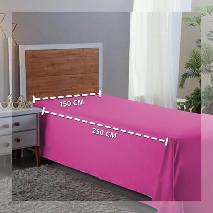 Imagem de Lençol Solteiro 400 Fios Virol Avulso Macio Aveludo Cama Infantil Sem Elástico