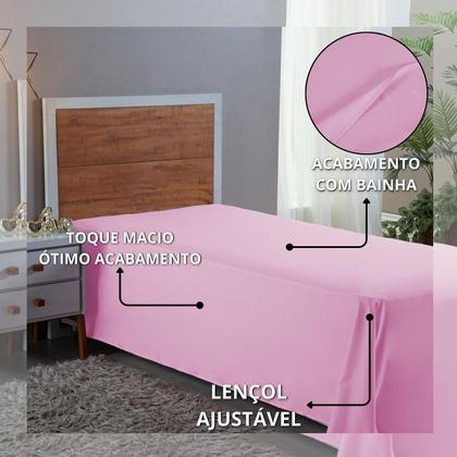 Imagem de Lençol Solteiro 400 Fios Virol Avulso Macio Aveludo Cama Infantil Sem Elástico