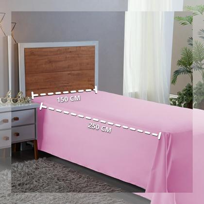 Imagem de Lençol Solteiro 400 Fios Virol Avulso Macio Aveludo Cama Infantil Sem Elástico