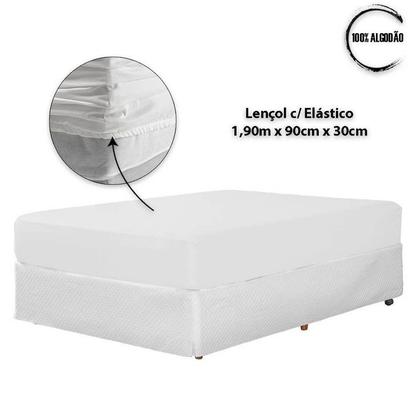 Imagem de Lençol Solteiro Avulso 400 Fios Com Elástico 100 % algodao
