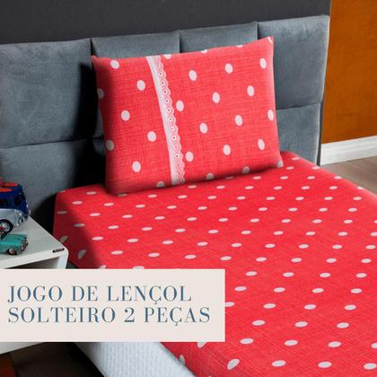 Imagem de Lençol Solteiro Estampado Elástico 100% Algodão Varias Cores