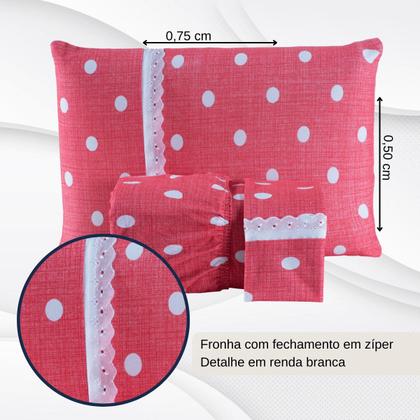 Imagem de Lençol Solteiro Estampado Elástico 100% Algodão Varias Cores