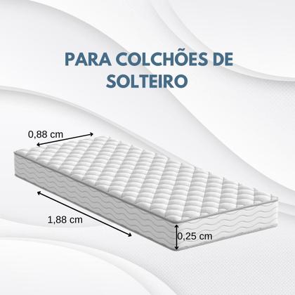 Imagem de Lençol Solteiro Estampado Elástico 100% Algodão Varias Cores