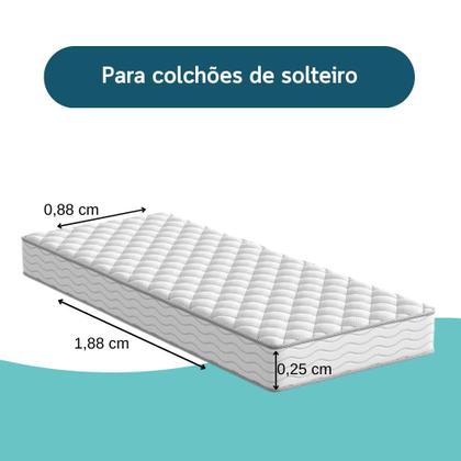 Imagem de Lençol Solteiro Liso Elástico 100% Algodão Varias Cores