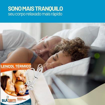 Imagem de Lençol térmico elétrico casal 110v 220v Sulterm 02 temperaturas certificado INMETRO unico garantia 3 anos