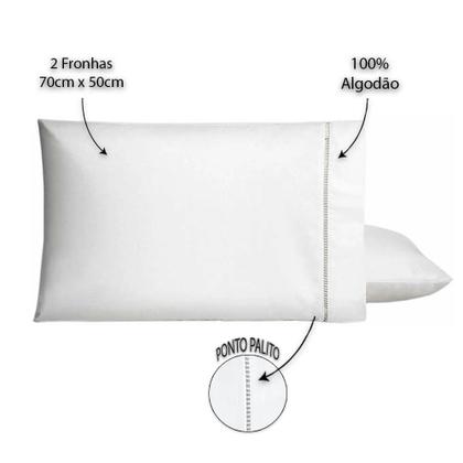 Imagem de Lençol Viúvo 400 Fios 2 Peças 100% algodao
