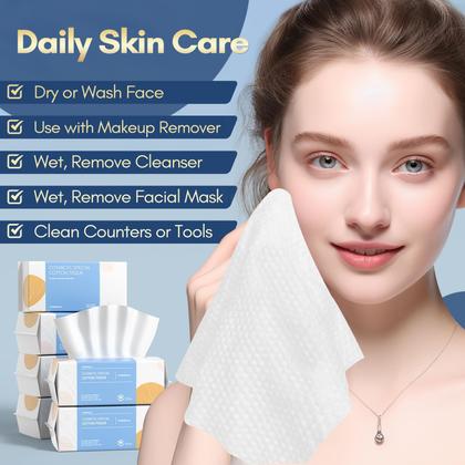 Imagem de Lenços de Algodão PoeticeHome Soft Dry Wipe - Pacote com 6 (600 Unidades)