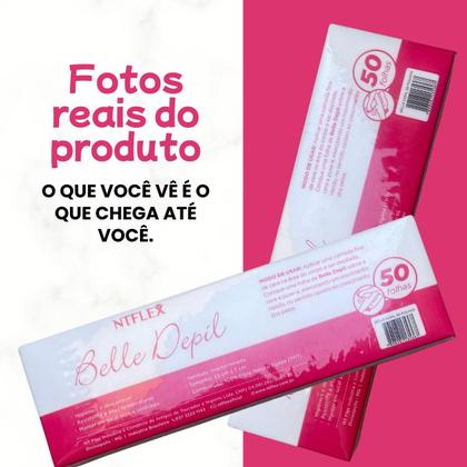 Imagem de Lenços Para Depilação Belle Depil, 50 Folhas Ntflex