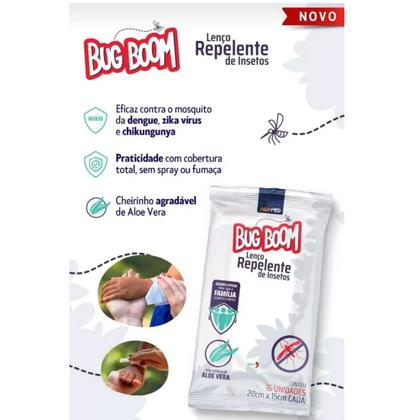 Imagem de Lenços Repelente de Insetos Bug Boom 16und Agpmed