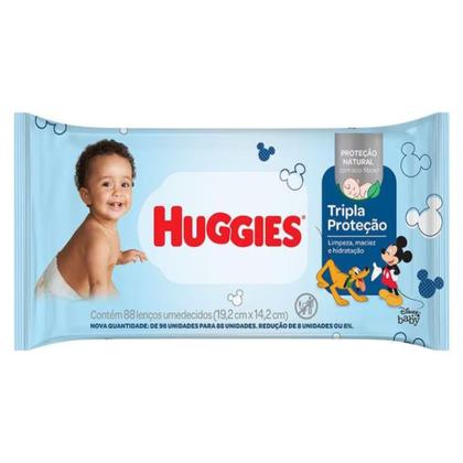 Imagem de Lenços umed huggies tripla proteção 88un (kit 6 pcts)