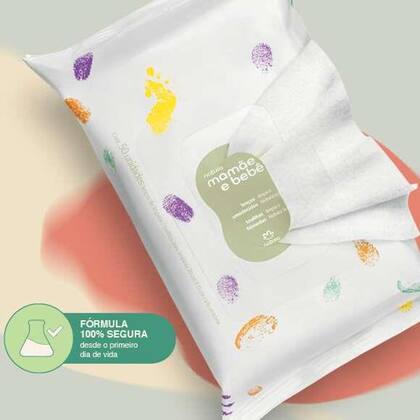 Imagem de Lenços Umedecidos com Fragrância Mamãe e Bebê 50 folhas - Natura