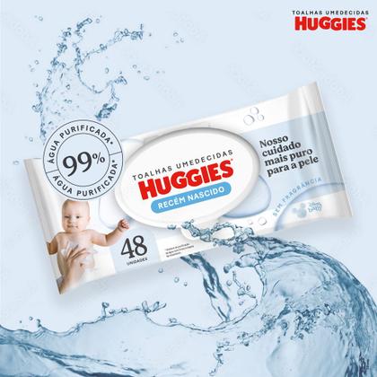 Imagem de Lenços Umedecidos Huggies Recém-Nascido Sem Fragrância 48 Unidades