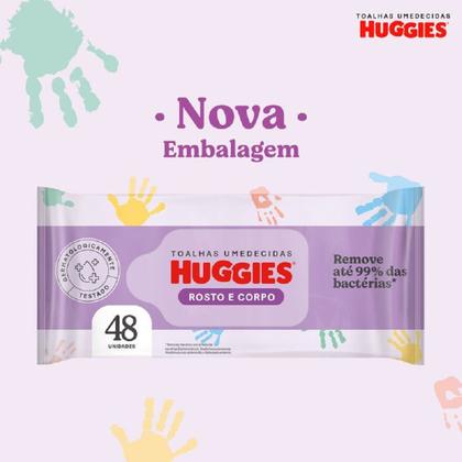 Imagem de Lenços Umedecidos Huggies Rosto e Corpo 4x 48 Unidades