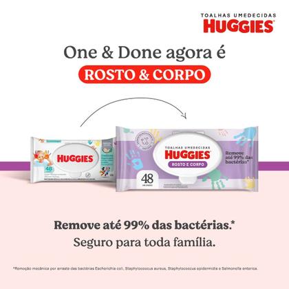 Imagem de Lenços Umedecidos Huggies Rosto e Corpo Hipoalergênico 48 Un