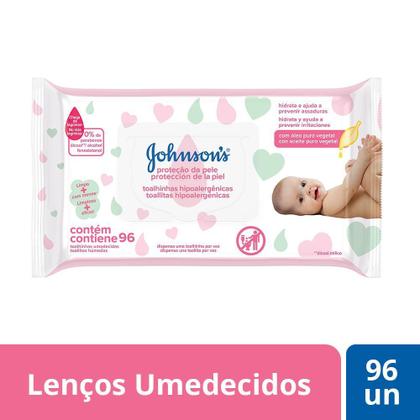 Imagem de Lenços Umedecidos Johnson's Baby Extra Cuidado 96 Unidades