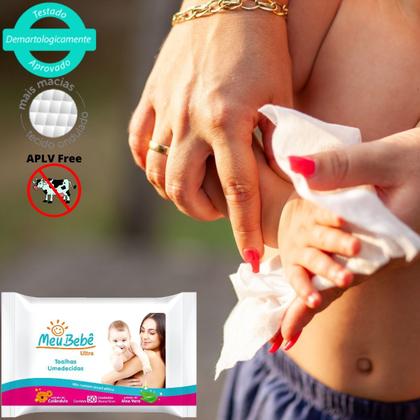 Imagem de Lenços Umedecidos Lencinho Higiênico kit 10 Pacotes