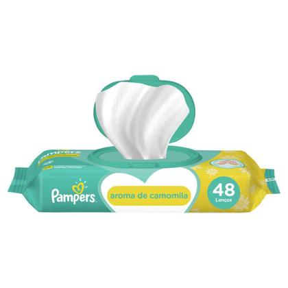 Imagem de Lenços Umedecidos Pampers Aroma de Camomila 48 Unidades
