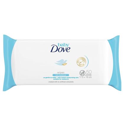 Imagem de Lenços umedecidos para bebês Baby Dove Rich Moisture 50 unidades (pacote com 6)