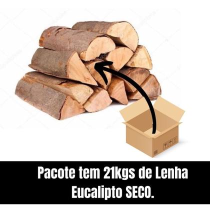 Imagem de Lenha De Eucalipto Para Churrasco, Lareira, Forno, 21kg