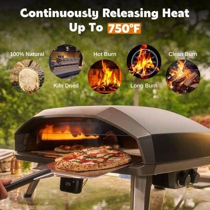 Imagem de Lenha para Forno de Pizza W&E Choice Toras Mini de Carvalho 15 cm Caixa 5,4 kg