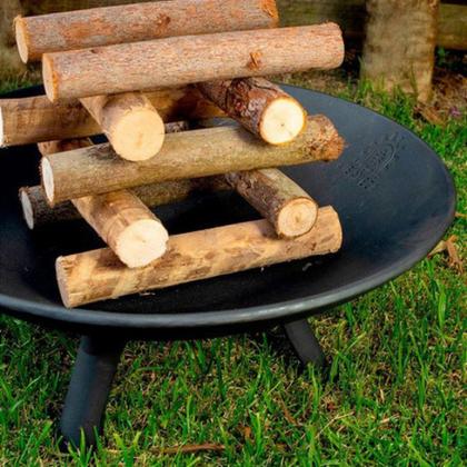 Imagem de Lenheiro Lareira a Lenha de Ferro Fundido Cor Preta e Envelhecido para Área Externa