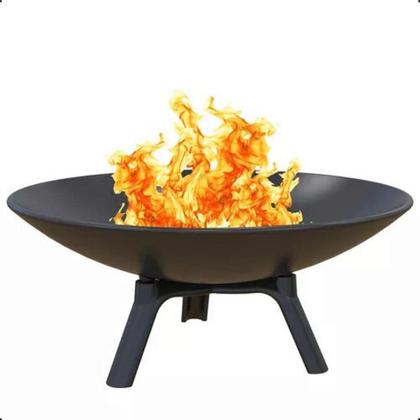 Imagem de Lenheiro Lareira a Lenha de Ferro Fundido Cor Preta e Envelhecido para Área Externa