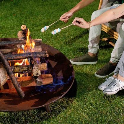 Imagem de Lenheiro Lareira a Lenha de Ferro Fundido Cor Preta e Envelhecido para Área Externa