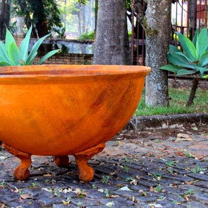 Imagem de Lenheiro Lareira Braseiro Envelhecida Externa Em Ferro 107cm.