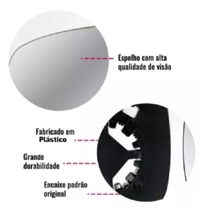 Imagem de Lente Base Retrovisor Cobalt 2012 A 2018 Convexo Lado Direito