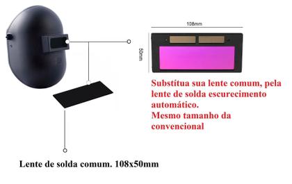 Imagem de Lente De Solda Escurecimento Automático 108X50Mm Din11