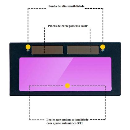 Imagem de Lente De Solda Escurecimento Automático 108X50Mm Din11