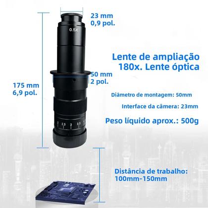 Lente De Zoom Ajustável 0.3X 0.5X 0.75X 2X Acessórios Para